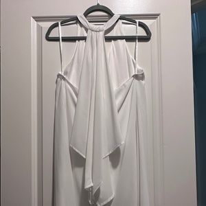 White Racer Back Cocktail Dress